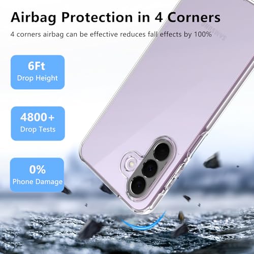 for Samsung Galaxy A27 5G Clear Case with 2 Pack Built-in Screen Protector,Shockproof Soft TPU Bumper and Hard PC Back Phone Case,Anti-Scratch,Drop Protection,Slim Fit Cover Case - color: Samsung A27