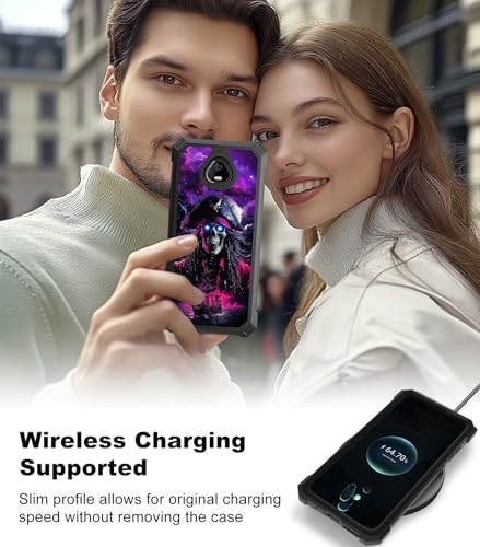 for Schok Volt Sv67q Sv67332 Case with Screen Protector, Military Grade Drop Protection, Dual Layer Hybrid Shockproof Protection TPU Phone Case for Schok Volt Sv67q, Ghostly Pirate - color: Ghostly Pirate