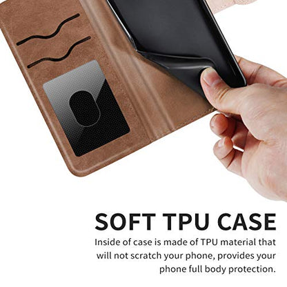 Wallet Case for Samsung Galaxy S26 2026 with Card Holder,Brown | Credit Slots, Wrist Strap, Folio Kickstand ,Shockproof TPU Shell,Magnetic Closure PU Leather Protective Phone Cover - color: Brown, size: samsung galaxy s26