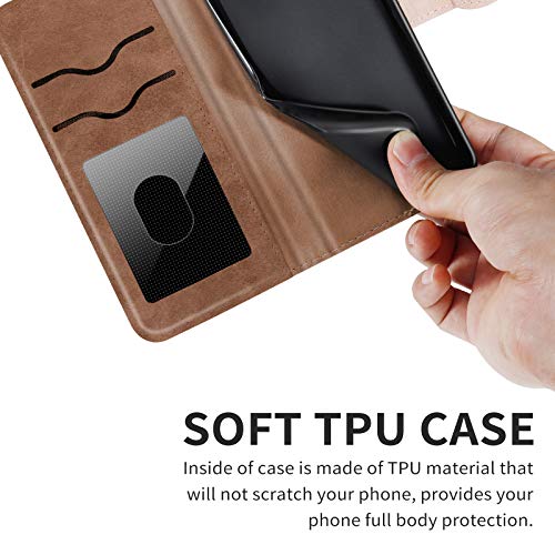 Wallet Case for Google Pixel 7 with Card Holder/Slot,PU Leather Folio Flip Shell [Kickstand][Magnetic Closure][Wrist Strap] Shockproof Cover Fit Google Pixel 7, Brown - color: Brown, size: Google Pixel 7