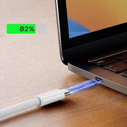 240w USB C Charging Cable 10 ft White for iPhone 15/16/17 Pro Max, Samsung - size: 10ft