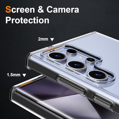 Crystal Clear Compatible with Samsung Galaxy S24 Ultra Case.Soft Slim Fit Transparent Plastic TPU Protective Silicone Cover Phone Cases for Samsung Galaxy S24 Ultra [Slim Thin ] - size: galaxy s24 ultra case