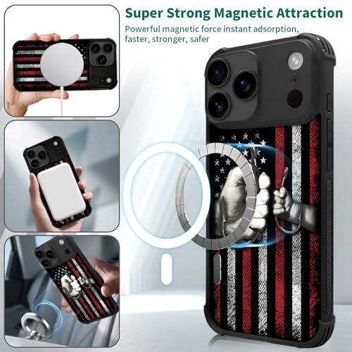 case for iPhone 17 Pro Max,Compatible with Magsafe,All-Round Protection Shockproof Anti-Scratches TPU Case Cover-Fishing American Flag - color: Fishing American flag, size: IPhone 17 Pro Max