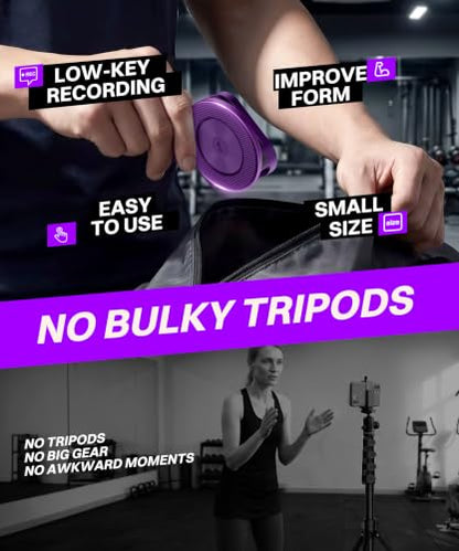 GolbinBox All Metal Dual Magnetic Gym Phone Holder for MagSafe, Purple - color: Purple