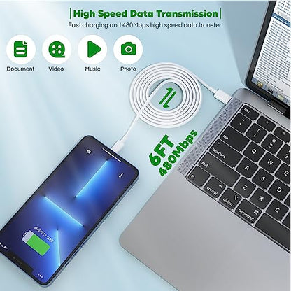 iPhone Charger Fast Charging,[Apple MFi Certified] 2 Pack Apple USB Charger - size: 2Pack 6Feet