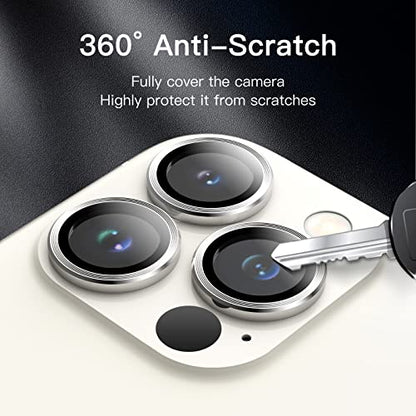 JETech Camera Lens Protector for iPhone 13 Pro Max/13 Pro, Silver, 1 Set - color: Silver