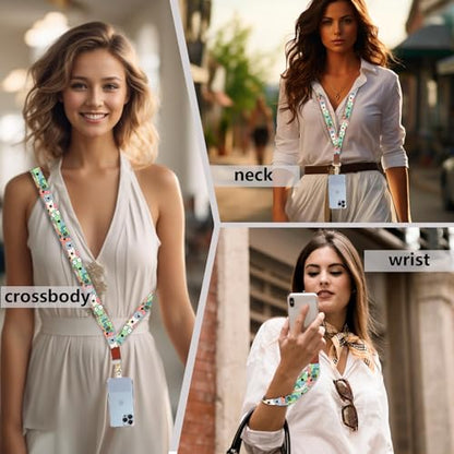 Phone Lanyard Wrist Strap Crossbody Adjustable, Cell Phone Lanyard for Around The Neck Shoulder Wristlet Strap - color: Doodle Dogs