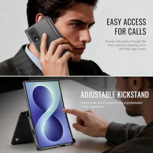 for Samsung Galaxy Z Fold 8 - Case Wallet Magnetic Slim, Black - color: Black, size: Samsung Galaxy Z Fold 8
