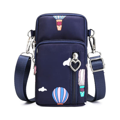 Women Crossbody Cell Phone Purse Case Armband Bag for iPhone 12 13 Mini 14 15 Plus 11 Pro Max Google Pixel 6a 7a 8a 6 7 8 Pro - color: Blue-balloon