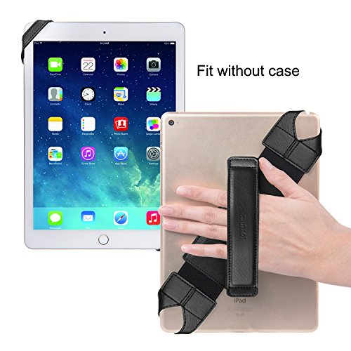 joylink Tablet Hand Strap 10 Inch, Fits Over Protective Case, 360° Swivel Grip, iPad 9th 10th Gen Samsung Galaxy Tab, Artists Reading, Black