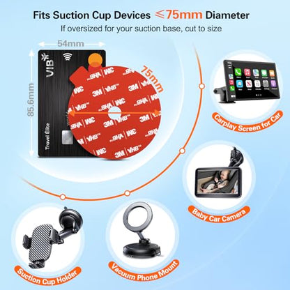Adhesive Sticky for Car Phone Mount: 4Pcs 75mm Heat Resistant Center Hole
