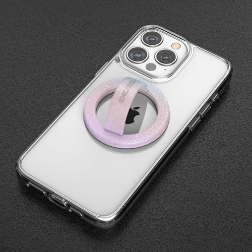 Encased Magnetic Phone Grip Holder Thin Silicone Finger Loop Ring Compatible with iPhone (Gradient Dream) - color: Gradient Dream