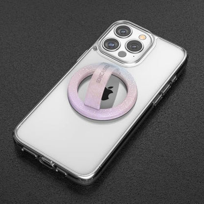 Encased Magnetic Phone Grip Holder Thin Silicone Finger Loop Ring Compatible with iPhone (Gradient Dream) - color: Gradient Dream