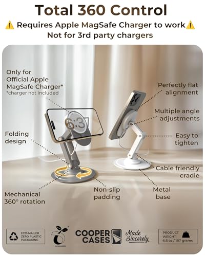 COOPER 360 MagBase MagSafe Charger Holder Stand for Apple MagSafe Charger