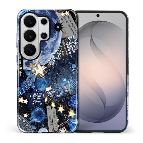 for Samsung Galaxy S26 Ultra Case, Shockproof 2-in-1 Double Protective Cover for Women Girls Men Boys, Exquisite Design Anti Scratch Stylish Phone Case Aesthetic, Blue Galaxy Star Collage - color: Blue Galaxy Star Collage, size: Galaxy S26 Ultra