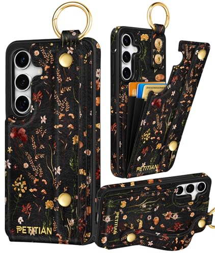 Petitian for Samsung Galaxy S24 FE Wallet Case, Growing Flower - color: Grow Flower, size: Samsung Galaxy S24 FE