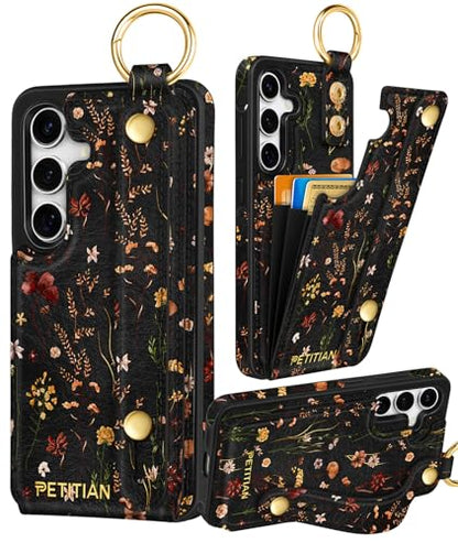 Petitian for Samsung Galaxy S24 FE Wallet Case, Growing Flower - color: Grow Flower, size: Samsung Galaxy S24 FE