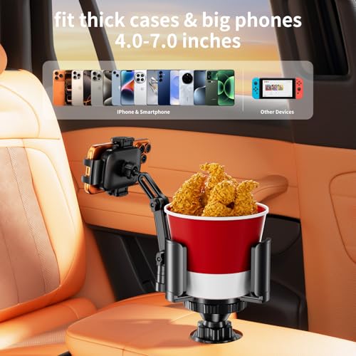 Phone Holders for Your Car, 2 in 1 Cup Holder Phone Mount with Expander