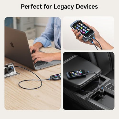 Cable Matters Braided USB C to Micro USB Cable, 3.3ft, Black - size: 3.3 Feet