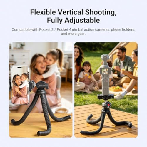 NEEWER TP34 Camera Tripod w Remote, Mini Flexible Vlog Phone Tripod Stand