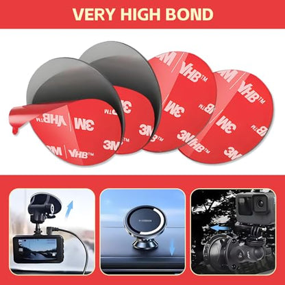 9 Pack Sticky Adhesive 1.38 Inches Circle Strong Bond Socket Base Heat Resistant Duble Sided Replacement Adhesivee for Phone Grip Collapsible Grip & Stand Base (35mm)