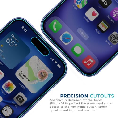 Tech Armor Privacy Glass for iPhone 16 Screen Protector, Ballistic 1-Pack - size: iPhone 16-6.1 Inch