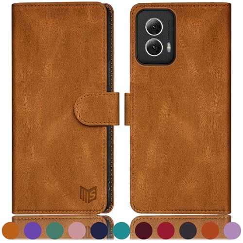 SUANPOT for Motorola Moto G Power 5G 2024 6.7" Wallet case with RFID Blocking Credit Card Holder,Flip Book PU Leather Protective Cover Women Men for Power 5G 2024 Phone case Light Coffee - color: Light Coffee