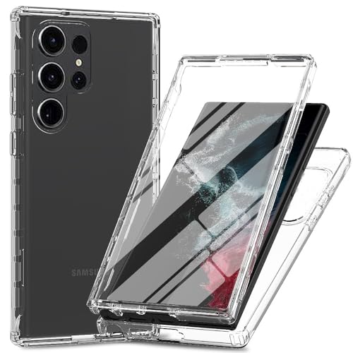 for Samsung Galaxy S26 Ultra 5G Case, for Samsung S26 Ultra Phone Case with Built-in Screen Protector Clear Slim Cover Shockproof Rugged Heavy Duty Bumper Full Body Protective Case, Clear - color: Clear, size: Samsung Galaxy S26 Ultra