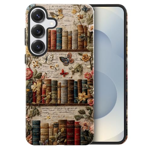 Compatible with Samsung Galaxy S25 Case,Glossy Case All-Round Protection Shockproof Anti-Scratches TPU Cover,Cases for Man Woman-Antique Bookshelf - color: Antique Bookshelf, size: Galaxy S25