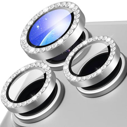 Suoman for iPhone 17 Pro/Pro Max Camera Lens Protector-Silver - color: Diamonds-Sliver