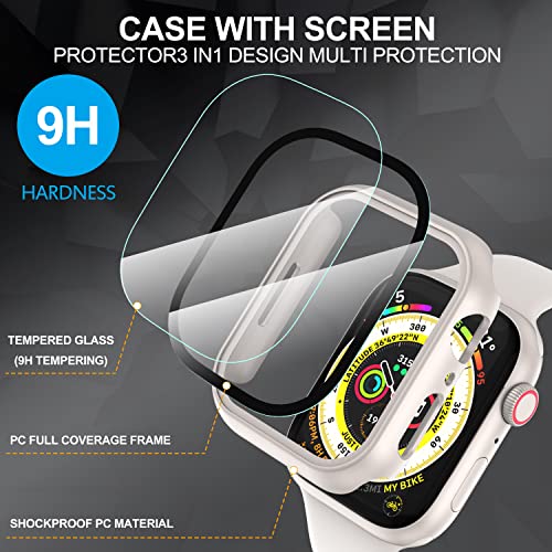 Diruite for Apple Watch Series 9/8/7/6/5/4 SE 41mm Case-Starlight*2 - color: Starlight, size: 41 mm - Series 9/8/7/6/5/4/SE/SE 2