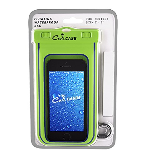 CaliCase XL Waterproof Floating Case - color: Yellow Glow in the Dark
