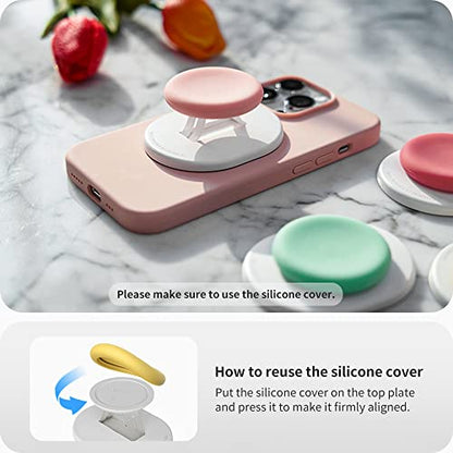 Sinjimoru Magnetic Phone Grip, Magnetic Phone Holder Compatible with MagSafe Stand, Ensuring Finger Comfort for iPhone 16 15 14 13 12, M-Mini Tok Mint - color: Mint