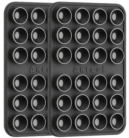 PKYAA Anteel Max - Silicone Suction Phone Case Adhesive Mount, Upgraded Super Strong Grip, Durable, Easy to Use, Hands-Free Sticky Phone Holder for Selfies, Tiktok Videos, 2.56"x3.94" (BLK&BLK) - color: BLK&BLK