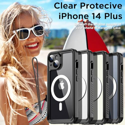 AICase iPhone 14 Plus Case Waterproof with MagSafe Clear Snowproof,Dustproof and Shockproof,IP68 Certified Full Body 360 Protection Fully Sealed Underwater Cover for iPhone 14 Plus 6.7" - color: iphone 14 Plus Waterproof Case