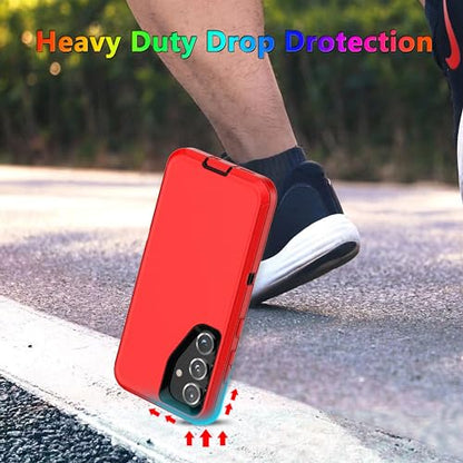 MXX Case Designed for S24 Plus Compatible with S25 Plus/ S24 Plus 3-Layer Super Full Heavy Duty Body Bumper Cover/Shock Protection/Dust Proof, case 5g 2024 (Red/Black) - color: Red/Black, size: Galaxy S24+ / S25+