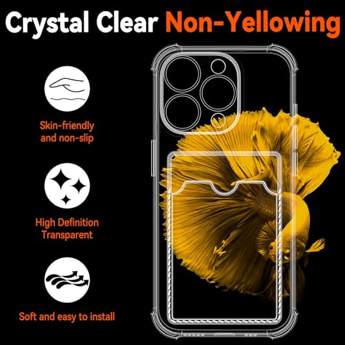 Compatible with iPhone 13 Case with Card Holder, Wallet Case Clear Slim Soft Protective Cover Shockproof Anti-Scratch Phone Card Case for iPhone 13 - size: iPhone 13