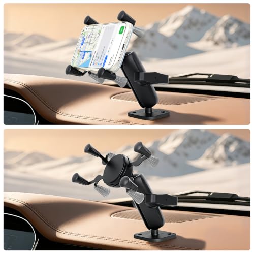 Strg Phone Mount with 2 Holes Drill-Down Diamond Base and Aluminum Arm - size: Aluminum Alloy Diamond Base