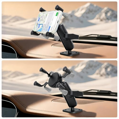 Strg Phone Mount with 2 Holes Drill-Down Diamond Base and Aluminum Arm - size: Aluminum Alloy Diamond Base