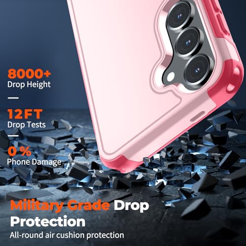 zapica Designed for Samsung Galaxy S25 Plus Case/S24 Plus Case, Light Pink | Military Grade Drop Protection, Dual Layer Structure Design, Heavy Duty Shockproof Non-Slip Phone Cover - color: Light Pink, size: Samsung Galaxy S24 Plus/25 Plus 6.7''