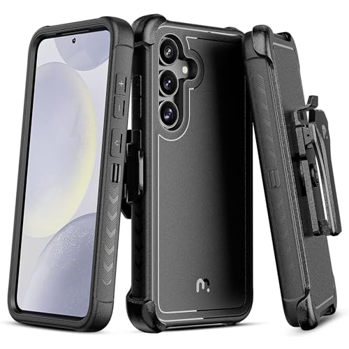 M MYBAT PRO for Samsung Galaxy S25 Plus Case with Belt Clip Holster - color: Black, size: Samsung Galaxy S25 Plus