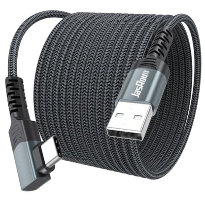 20 Ft USB C Cable Right Angle, Only 3A Charging 90 Degree USB C Cord Long - size: 20 Feet