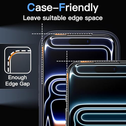 JETech Anti-Reflective 9H+ Screen Protector for iPhone 17 Pro Max, 2-Pack - size: iPhone 17 Pro Max