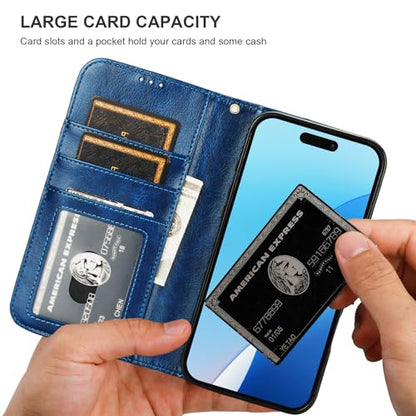 Bocasal for MagSafe Wallet Case Card Holder for iPhone 16 Pro Max Blue - color: Blue for MagSafe