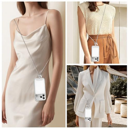 Dadanism Universal Phone Lanyard Crossbody, Silver - color: Silver, size: 128 cm