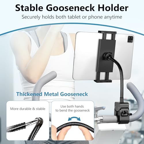 Gooseneck Tablet Holder, iPad Holder for Stroller, 4.7-12.9" Devices