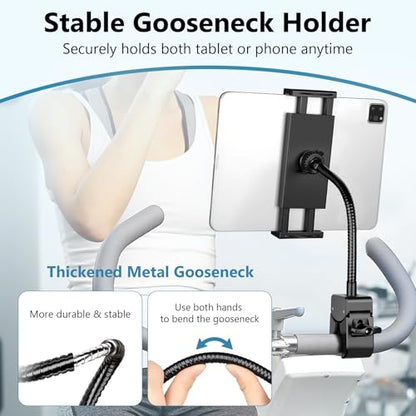Gooseneck Tablet Holder, iPad Holder for Stroller, 4.7-12.9" Devices