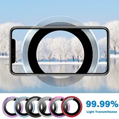 Compatible with iPhone 14 and 14 Plus Camera Lens Protector, Anti-Scratch Lens Cover 9H Tempered Glass Camera Screen Protector Shockproof Camera Ring for 14 and 14 Plus with 2 Lens - 2 Pcs - color: Purple