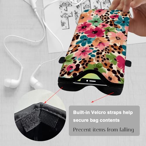 Neoprene Cell Phone Sleeve Pouch Case Bag with Crossbody Strap Neck Lanyard for Women 7.1 X 3.9 in Floral Pattern - color: Floral Pattern