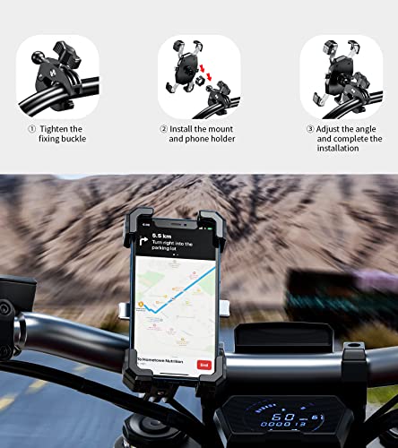 Kewig Motorcycle Phone Mount, Bike Phone Mount